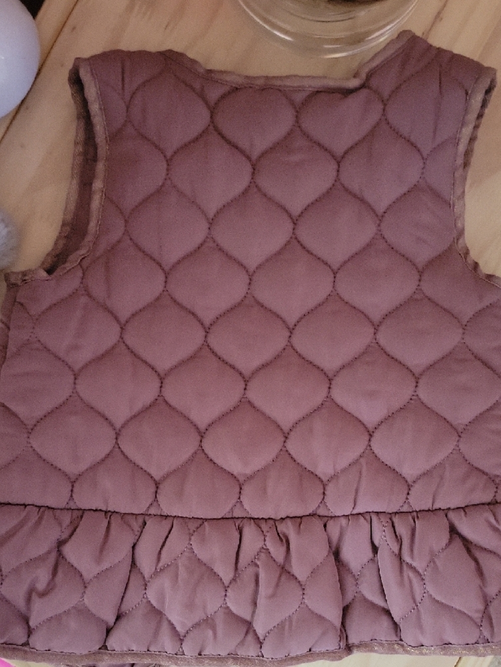 Aspen Quilted Mauve Toddler Vest - Picture 6 of 10